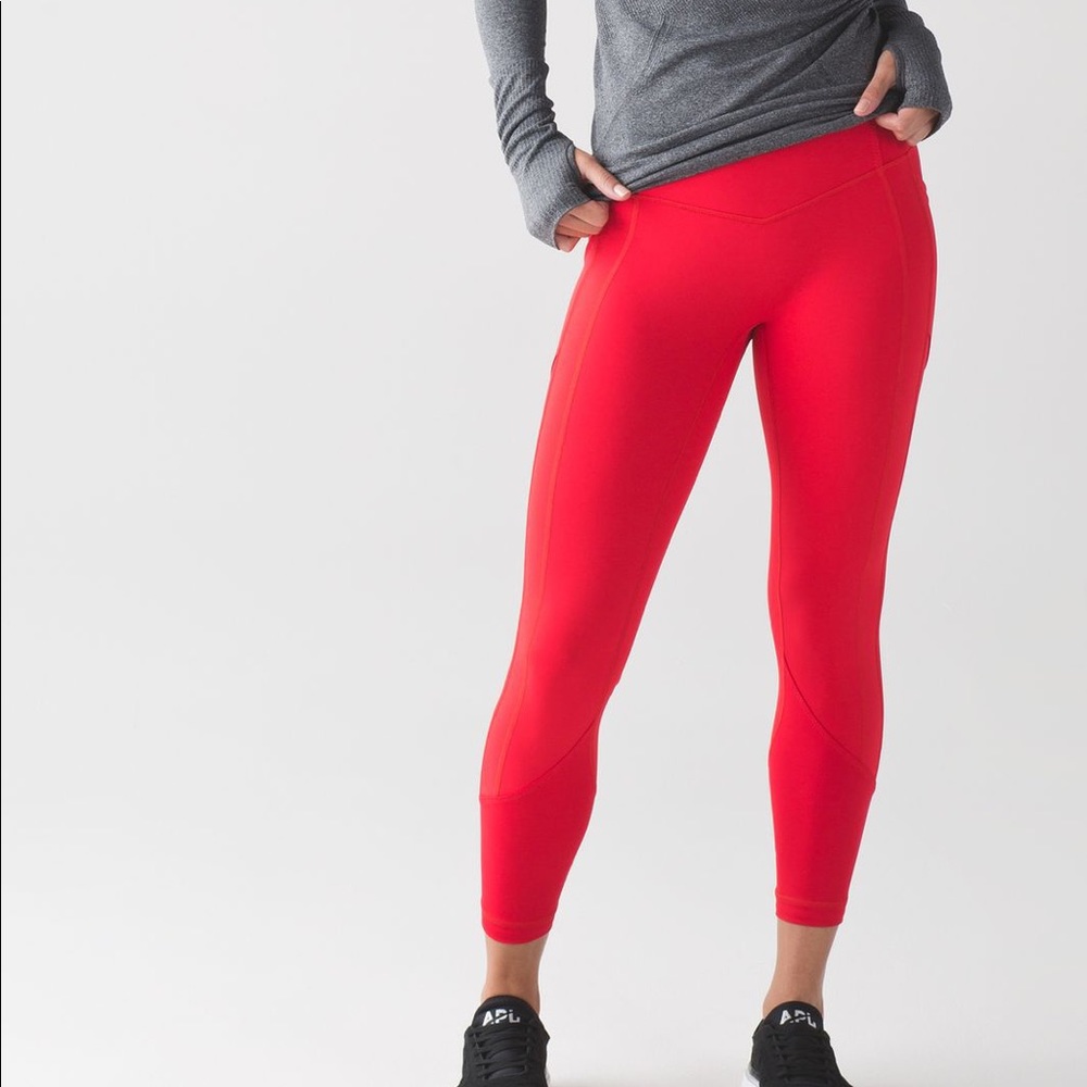 Red All the Right Places Lulu Leggings 8